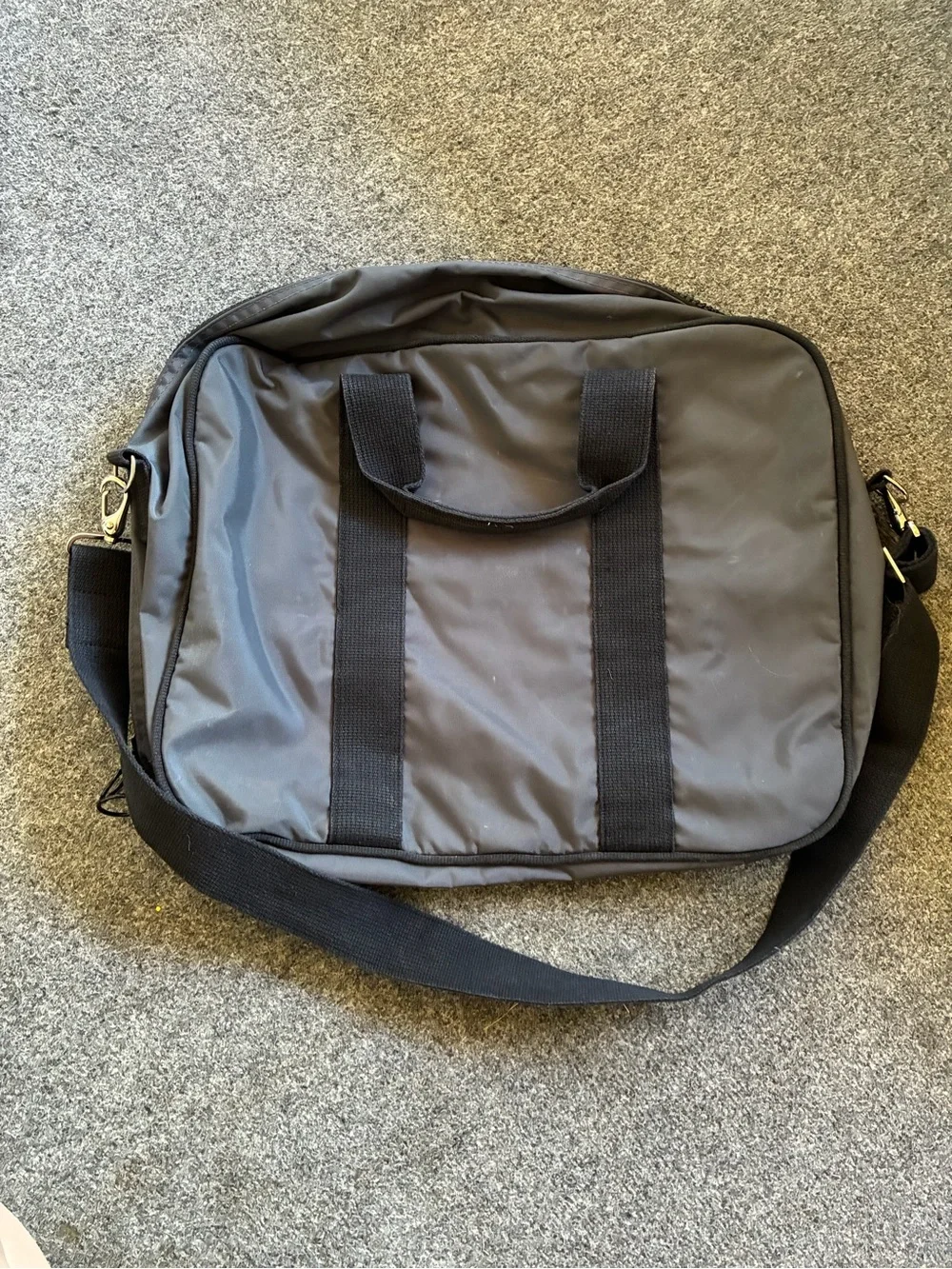 Lands' End Lighthouse Black and Gray Carry on/ Messenger Bag